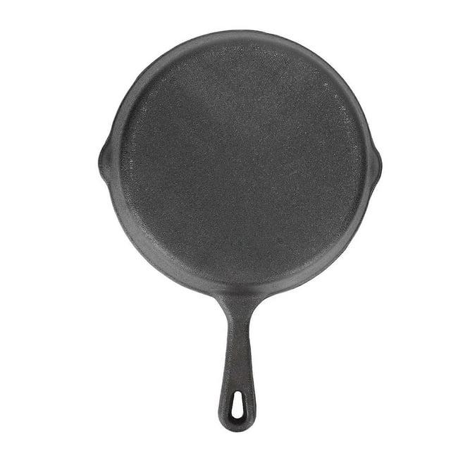 Cast Iron Skillet Even Heat Spread Cast Iron Pre Seasoned Easy Cooking Cast Iron Pan for Grill Oven Broiler 26cm/10.2in-OEIN
