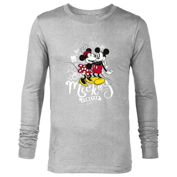 Disney Minnie Mouse Mickey Forever Love Hug Valentine’s Day - Long Sleeve T-Shirt for Men - Customized-Athletic Heather