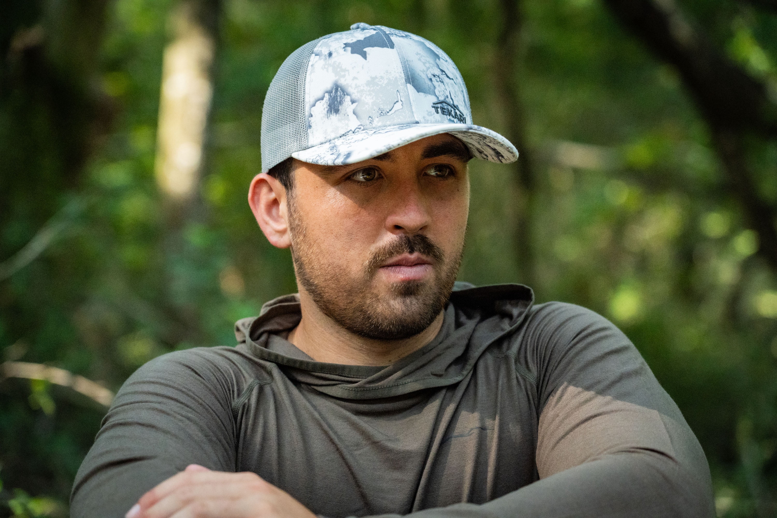 6 Panel XRC Snow Camo Mesh Back Curved Bill, OSFM
