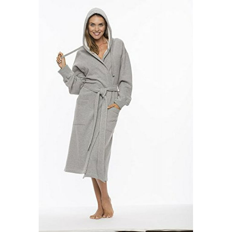  Mansfield Unisex Hooded Sweatshirt Cotton Polyester Blend Spa  Robe Bath Robe, Grey, S/M : Clothing, Shoes & Jewelry