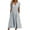 Gray, variant on Odeerbi Dresses for Women Maxi Dress 2025 Casual Stripe Printed Button-Down V-Neck Short Sleeve With Pocket Long Dress Gray