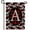 Monogram A, variant on America Forever Elegant Red And Black Plaid Monogram X Garden Flag, 12.5 x 18 inch Double Sided, Buffalo Plaid Initial Flag, Floral Tartan Banner, Personalized Fall Winter Decor, Letter X Yard Flag
