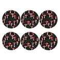 thumbnail image 2 of Disketp Red Mushrooms Funny Coasters,6 Pcs Leather Coasters With Holder, Perfect Housewarming Hostess Gifts,Protect Furniture From Water Marks Scratch And Damage, 2 of 9