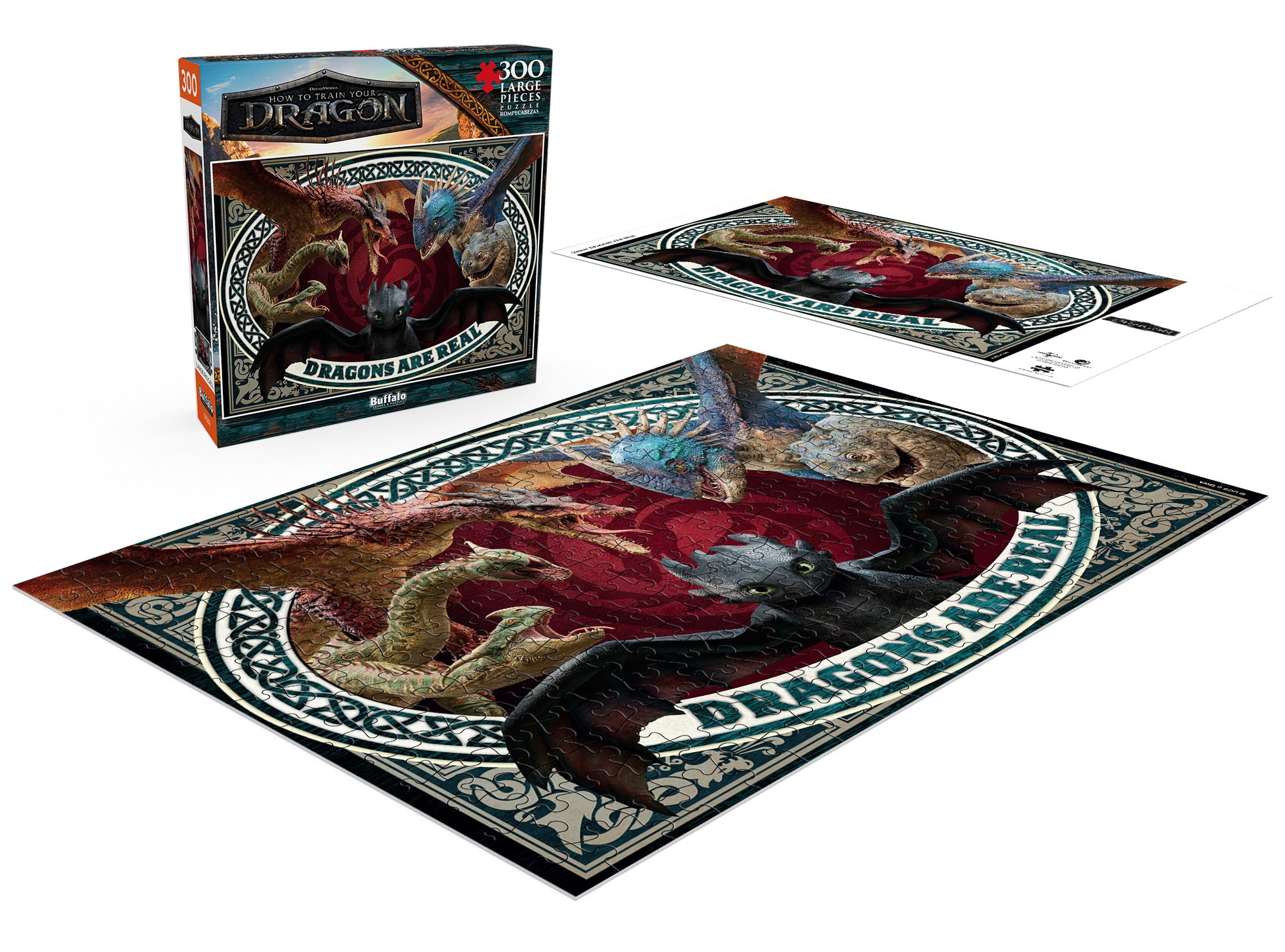 Buffalo Games Dragons are Real 300-Piece Interlocking Jigsaw Puzzle for Adults Ages 14-99 Years