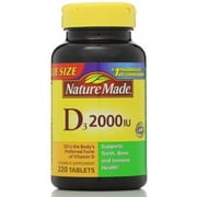 Nature Made D3 2000 IU Tablets 220 ea (Pack of 4)