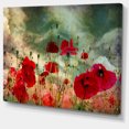 thumbnail image 1 of Designart - Wild Red Poppy Flowers in Sky - Floral Canvas Art Print, 1 of 2