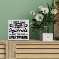 thumbnail image 5 of Zomyto 7"x7" Humorous Office Wooden Box Sign Desk Decor,Rustic I Don't Have Ducks or a Row Wood Block Sign, 5 of 6