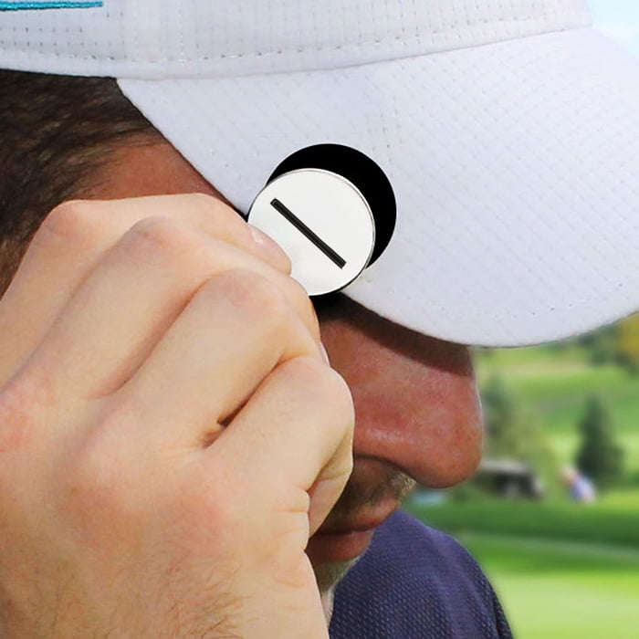 Athletic Works Golf Ball Markers Hat Clip, 2 Piece, Black