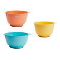 thumbnail image 4 of Farberware Professional Set of 3 Mixing Bowls in Aqua, Coral, Yellow, 4 of 12