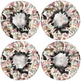 thumbnail image 2 of Shower Caps,Chihuahua and Pioneer Flower Waterproof Shower Cap for Women 4 Pieces,Double Reusable Hair Cover for Shower PEVA Elastic Stretch Hem, 2 of 7