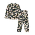 thumbnail image 2 of Wukai Flowers Print Women's Pajama Set - Soft Long Sleeve Sleepwear for Comfort and Style-Medium, 2 of 9
