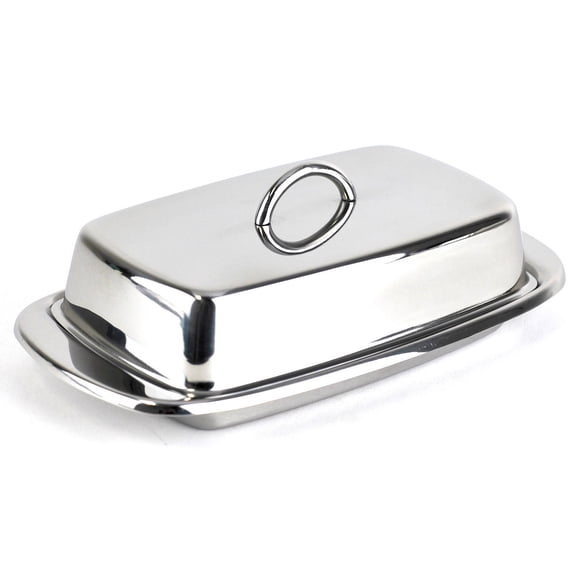 Bandeja para mantequilla de acero inoxidable Cuisinox con tapa, 10,2 cm x 19,1 cm