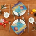thumbnail image 4 of Satin Polyester Napkins - 20x20 InchSingle-Sided Printed Napkins, 1-Piece/4-Piece/6-Piece Set, DIY Personalized Table Setting，Beautiful Hot Air Balloon, 4 of 8