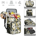 thumbnail image 5 of Travel Cooler Bag - Pioneer Flower Floral Print Pattern Camping Beer Cooler Backpack with Bottle Opener- Waterproof Insulated Picnic Backpacks - Cooler Bag for Beach, 5 of 6