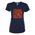 thumbnail image 1 of Straight Outta Houston HOU Fan | Fantasy Baseball Fans | Womens Sports Graphic T-Shirt, Navy, Large, 1 of 4