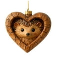 thumbnail image 1 of Set de adornos navideños Animales del Bosque - Decoraciones acrílicas de árbol de 3,1" con estampados de animales adorables, decoración navideña con temática natural para el hogar y regalos, 1 of 1