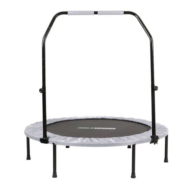 HolaHatha Trampoline D\'entraînement Physique Pliable avec Poignée Réglable, 40 Po., Blanc