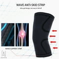 thumbnail image 5 of Gustave Knee Support Brace Compression Sleeve Elastic Breathable for Running, Arthritis, Joint Pain Relief, Injury Recovery Gym Unisex "Black, XL", 5 of 12