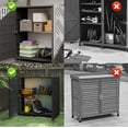 thumbnail image 7 of Diamond Cabinet with 1 Shelf, Black 33.5×15.1×34.3 Inch - Waterproof UV-Resistant Outdoor Storage for Patio, Garden & Indoor, 7 of 7