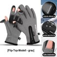 thumbnail image 4 of Unisex Winter Ski Gloves Touchscreen Compatible Open Fingerless Design Windproof Fleece Lined with Zipper Warm And Insulated for Outdoor Sports Cold Weather Gloves, 4 of 4