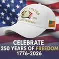 thumbnail image 5 of U.S.A. 250th Anniversary Commemorative Hat, Embroidered Adjustable 250 Anniversary USA Hat, Patriotic Bald Eagle Baseball Cap, 5 of 6