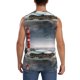 thumbnail image 4 of Fotbe 3d Lighthouse in the Surf Men's Camiseta sin Mangas Estampada para Hombres, Playera Casual para Gimnasio, Entrenamiento, Playa-Medium, 4 of 7