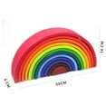 thumbnail image 2 of Large Wooden Rainbow Stacker Bundle, Rainbow Stacker, Peg dolls, Semi Circle, Wooden Toy, Montessori Toy, Building blocks, Stacker Set, 2 of 10