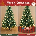 thumbnail image 4 of 48 Inch Christmas Tree Skirt – Velvet Plush Tree Mat, Soft Thickened Polyester with Red Ties, Single-Sided Printing, Available in 30in/36in/48in, Perfect for Holiday Xmas Tree Decoration, 4 of 7
