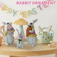 thumbnail image 1 of Resin Easter Rabbit Figurine - Spring Decorations Easter Decorations Cute Rabbit Statue for Home Tabletop Shelf Holiday Festive Gift (White A), 1 of 7