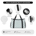 thumbnail image 4 of Easygdp Daisy Plaid Blue Bolsa de Gimnasio, Bolsa de Viaje Duffel, Bolsa de Fin de Semana con Compartimentos, Bolsa de Mano para Noche, 4 of 7