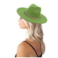 thumbnail image 4 of Riforla Fashionable Fedora Fedoras Men Wide for Women Dress Hat Women's and Hats Baseball Caps Sun Hats Army Green M, 4 of 4