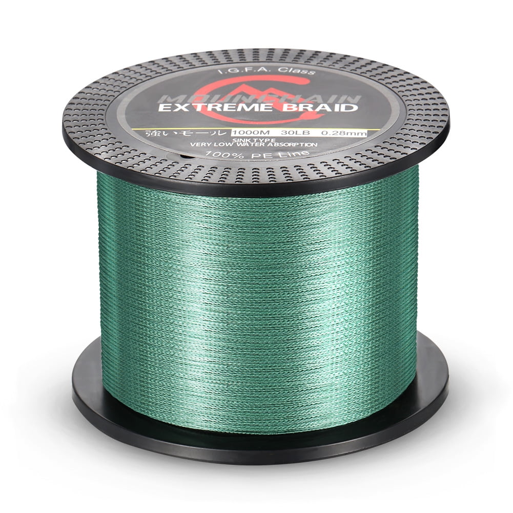Mounchain 100% PE 4 Strands Braided Fishing Line, 10 20 30 40 LB Sensitive  Braided Lines, Super Performance and Cost-Effective, Abrasion Resistant 