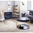 thumbnail image 4 of Casper Contemporary Accent Chair in Gold Metal and Black Velvet by LumiSource, 4 of 11