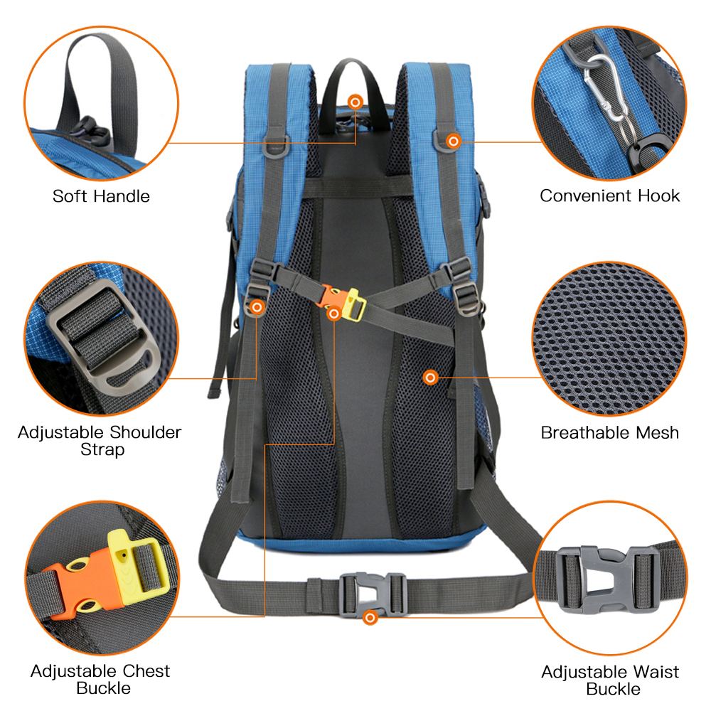 SOLDIER BLADE 45L Camping Hiking Large Capacity Mountaineering Pack Waterproof Travel - image 4 of 7