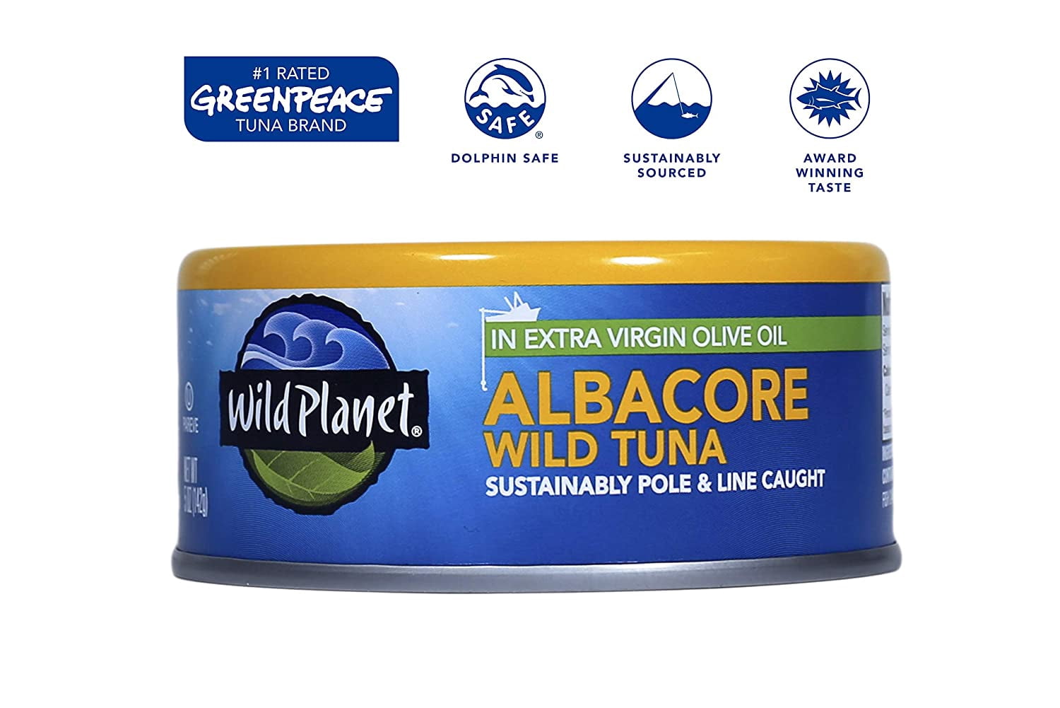 Wild Planet Wild Albarcore in Extra Virgin Olive Oil Tuna, 5 OZ (Pack of 12)