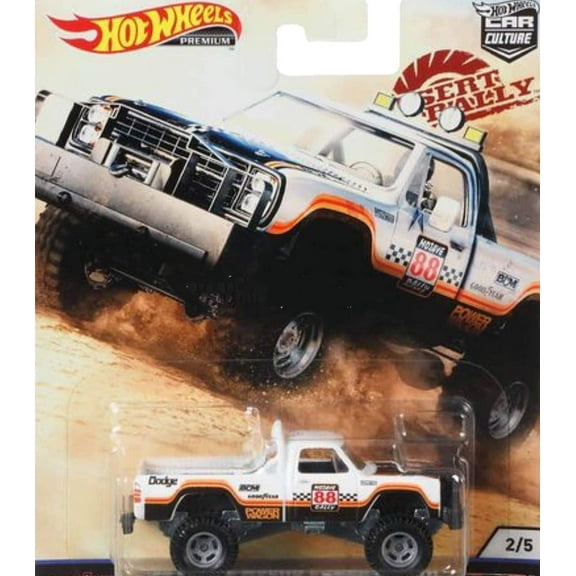 Hot Wheels 2019 Car Culture Desert Rally 1980 Dodge Macho Power Wagon 1/64 Diecast Model Car