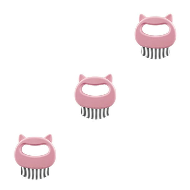 Greeniant Suministros para mascotas, peine para gatos, depilación, cepillo para desprendimiento de pelo en forma de concha, mango Adorable, Type7 NO7