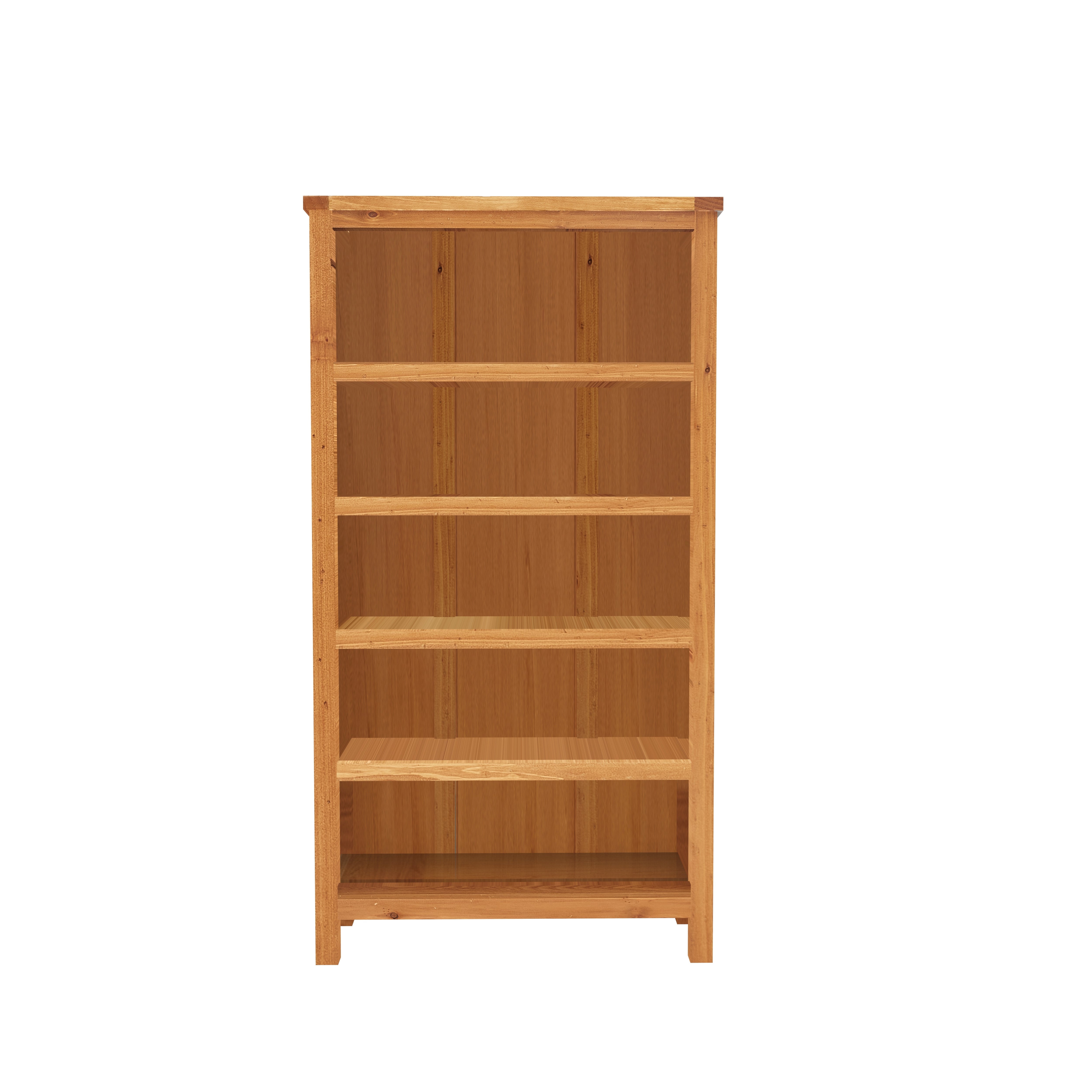 Greener Valley Tall Bookshelf DN302W Traditional Solid Wood 5-Shelf 35.2" x 13.3" x 69.7"