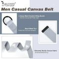 thumbnail image 4 of XIATIAN Men Canvas Belt Web Fabric Casual Belt with Black Double D-ring 1 1/2" Wide Set of 2, 4 of 6