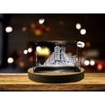 thumbnail image 4 of Dancing House 3D Engraved Crystal Keepsake Souvenir, 4 of 8