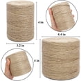 thumbnail image 3 of 1000FT Jute Twine Rope 3mm 6ply Natural Thick Garden Twine String Heavy Duty for Gardening Bundling Crafts Arts Gift Brown Jute-03-1000 Jute-03-1000, 3 of 5