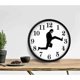 thumbnail image 5 of Reloj de pared inspirado en Silly Walk, reloj silencioso creativo, arte de pared para la vida en el hogar (blanco y negro), 5 of 5
