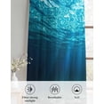thumbnail image 6 of Light Blue Ocean Waves Sheer Curtains 84 Inch Length 2 Panels Set for Living Room/Bedroom, Summer Beach Coastal Abstract Kitchen Curtains Grommet Semi-Sheer Curtains Window Treatments 42"x84"x2, 6 of 7