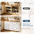 thumbnail image 4 of Christmas Snowflake Cabinet Curtain 32"Wx55"L,Dustproof Pantry Door Curtain W/ Self Adhesive Tape,Xmas Yellow Teal Snow Winter Holiday Tall Storage Cover Privacy Drape for Bathroom Kitchen, 4 of 9