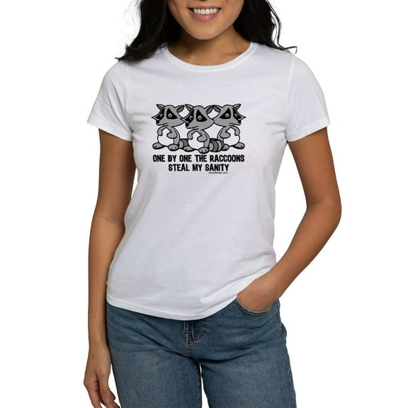 CafePress - One By One The Raccoons Women's T Shirt - Women's Classic T-Shirt
