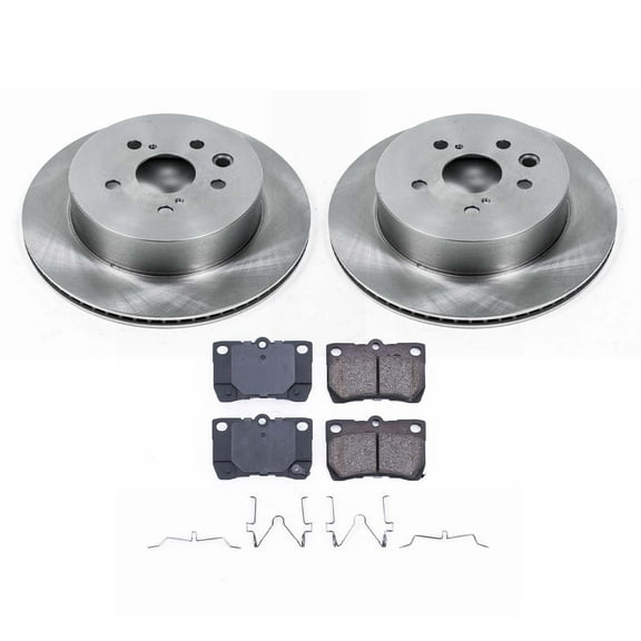 Ultimate Brakes Rear Ceramic Brake Pad and Rotor Kit with Hardware WM80177