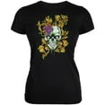 thumbnail image 1 of Mardi Gras Voodoo Zombie Skull Juniors Soft T Shirt Black X-LG, 1 of 2