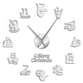 thumbnail image 2 of Christmas Frameless Diy Wall Mute Clock 3D Mirror Surface Sticker Home Decor,A Diy Clock Clearance, 2 of 2