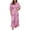 Pink jumpsuits for women, variant on Wycnly Womens Jumpsuits Fashion Elastic Waist Loose Wide Leg Long Jumpsuits Dressy Trendy Geometric Print V-Neck Elbow-Length Maxi Rompers for Women