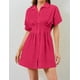 thumbnail image 4 of Vestido camisero Dsewpaur con botones en la parte delantera y plisado a rayas para mujer, 4 of 6